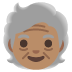 🧓🏽 older person: medium skin tone display on Google